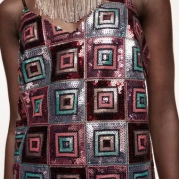 Zara Festive Days V neck mini dress Size XS - Picture 6 of 13